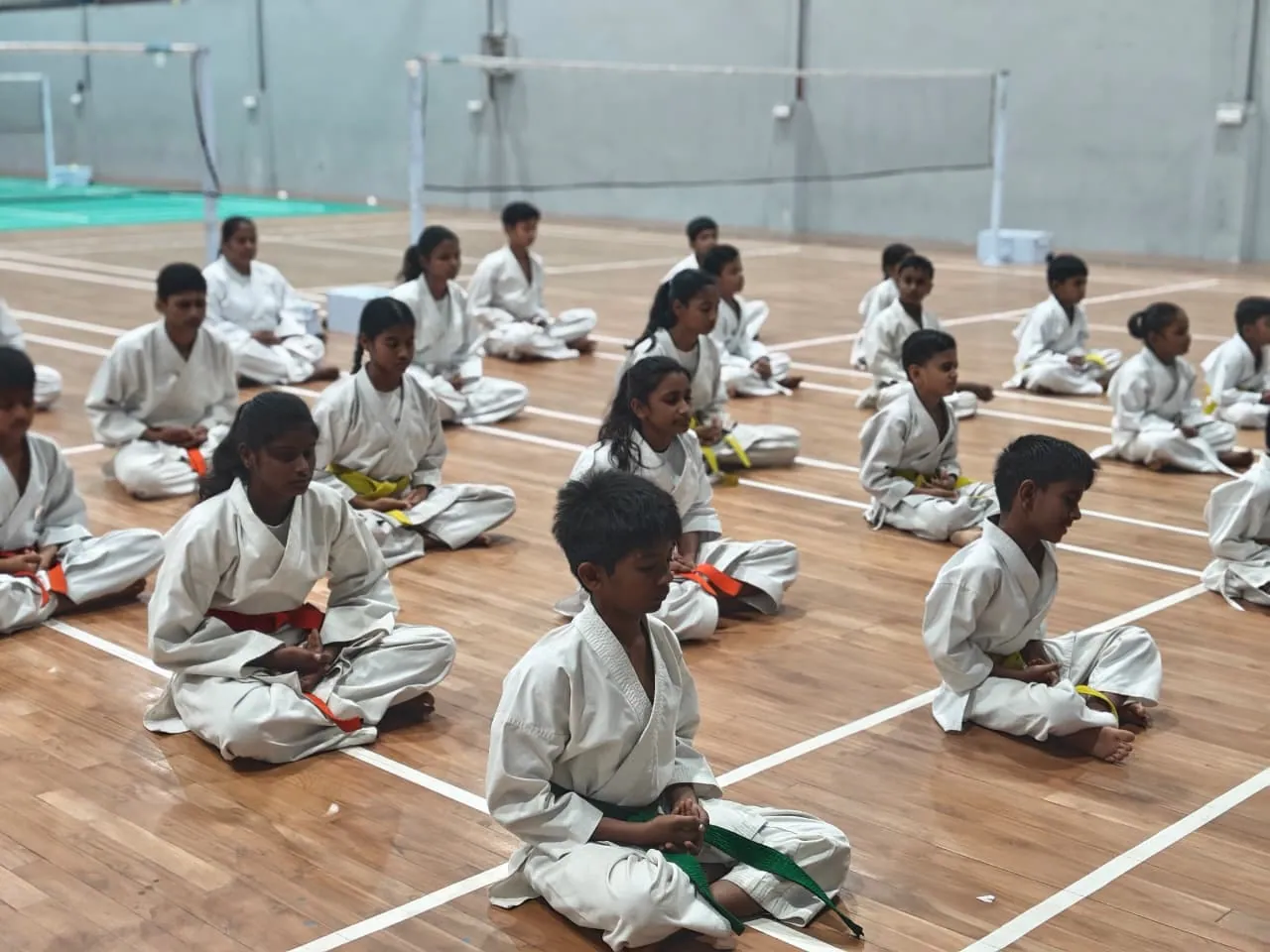Students practicing technique