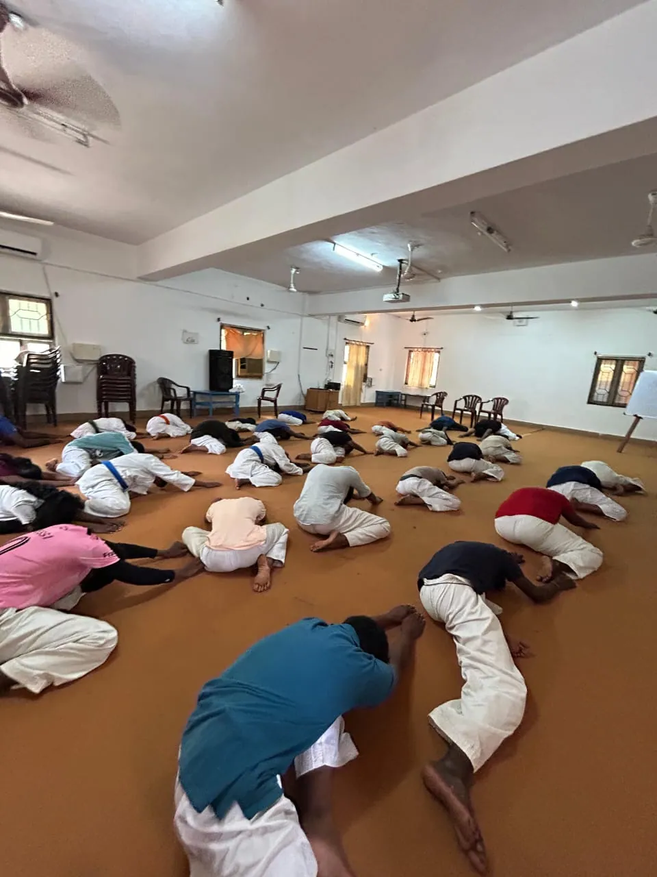 Students during conditioning class